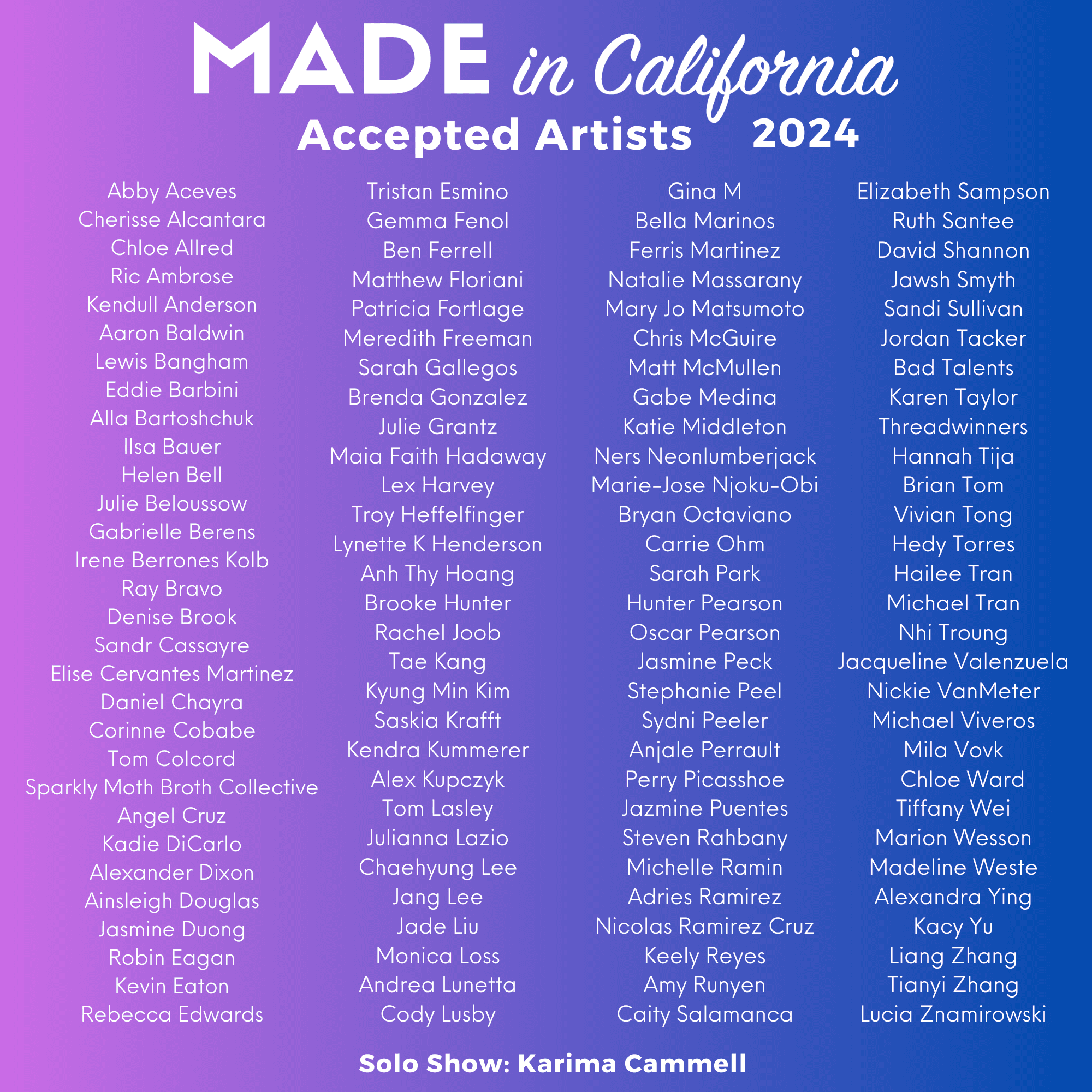 MICA 2024_Artist List